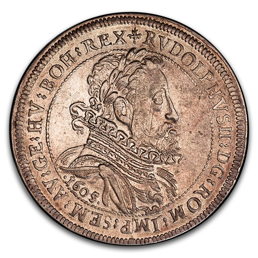 1605 Austria Silver Thaler Rudolf II AU-58 PCGS