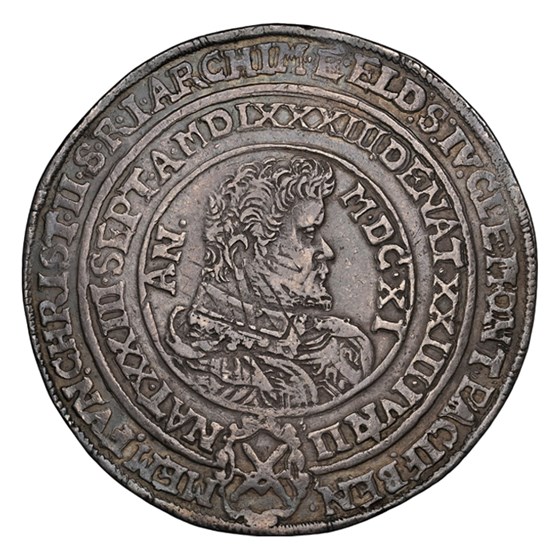 1611 Germany Silver 2 Thaler Georg I XF-45 NGC (Sax-Alb)