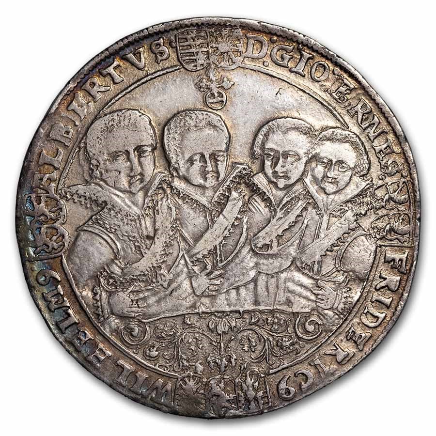 1615 German States Saxe-Weimar Silver Taler Johann Ernst AU