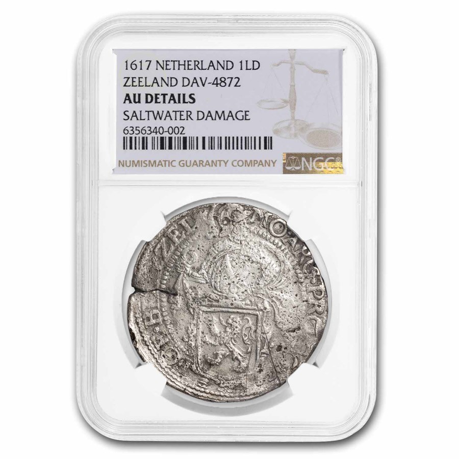 1617 Netherlands AR Lion Dollar Zeeland NGC (Shipwreck Efffect)