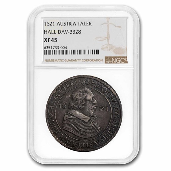 1621 Austria Tyrol Silver Taler XF-45 NGC 1621 Austria Tyrol Silver Taler XF-45 NGC
