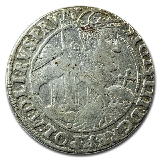 1623 Poland Danzig Silver Ort Sigismund III XF 1623 Poland Danzig Silver Ort Sigismund III XF
