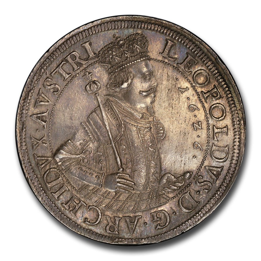 1626 Austria Silver 2 Thaler Leopold MS-62 PCGS