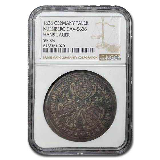 1626 Germany Silver Thaler VF-35 NGC 1626 Germany Silver Thaler VF-35 NGC