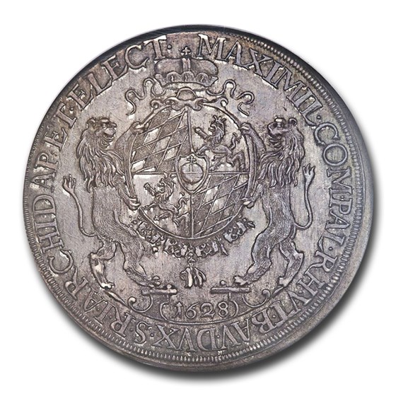 1628 German States Bavaria Silver Thaler Maximilian I MS-65 NGC 1628 German States Bavaria Silver Thaler Maximilian I MS-65 NGC