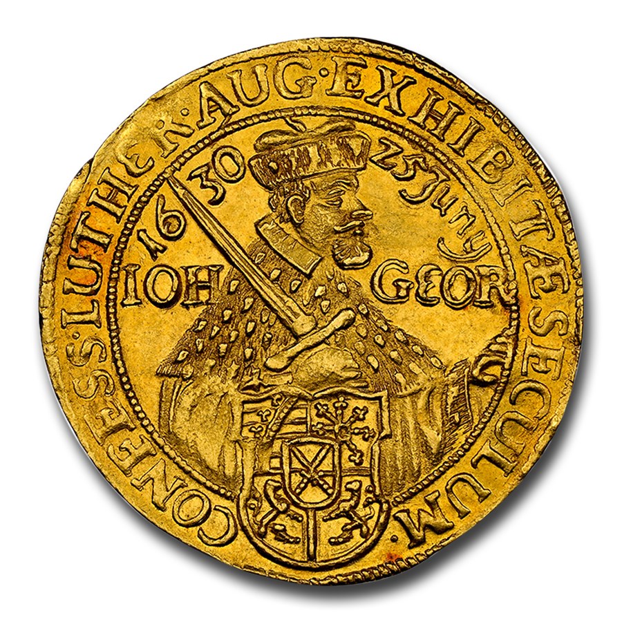 1630 Germany Gold Ducat Georg I MS-64 NGC
