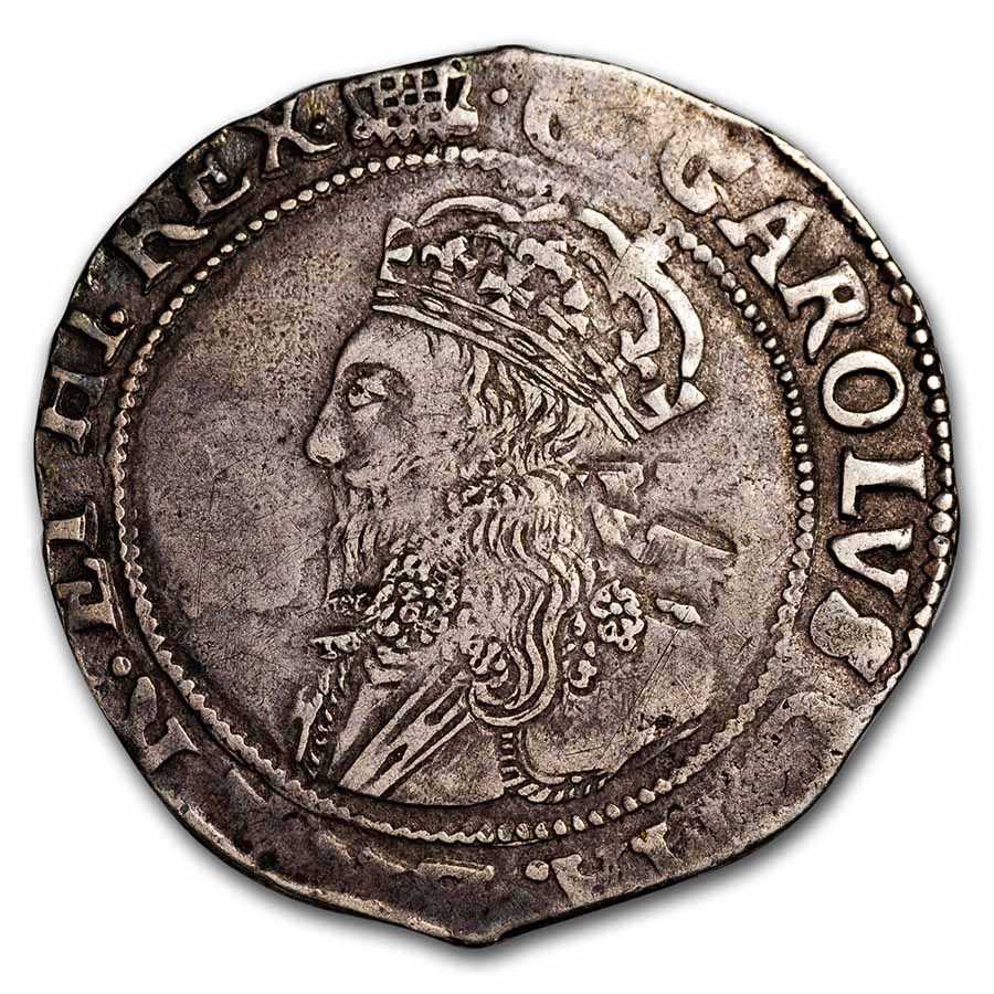(1633-34) England Silver 6 Pence Charles I VF
