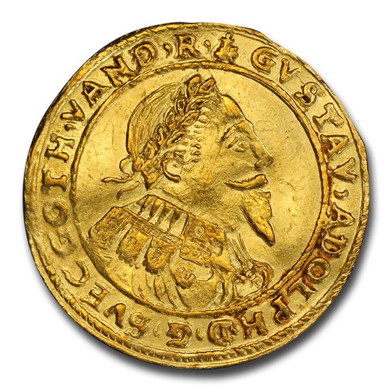 1634 Germany Gold Ducat Adolphus AU-55 PCGS (Erfurt) 1634 Germany Gold Ducat Adolphus AU-55 PCGS (Erfurt)