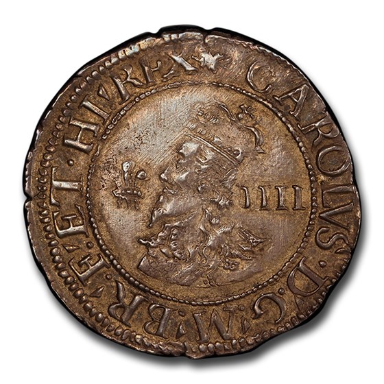 (1638-42) Great Britain Silver Groat Charles I AU-58 PCGS (1638-42) Great Britain Silver Groat Charles I AU-58 PCGS
