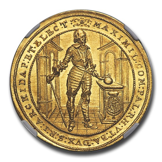 1640 Germany Gold 5 Ducat Maximilian I MS-64 NGC 1640 Germany Gold 5 Ducat Maximilian I MS-64 NGC
