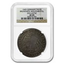 1643 German States Brunswick-Wolfenbüttel Silver Thaler XF-45 NGC 1643 German States Brunswick-Wolfenbüttel Silver Thaler XF-45 NGC