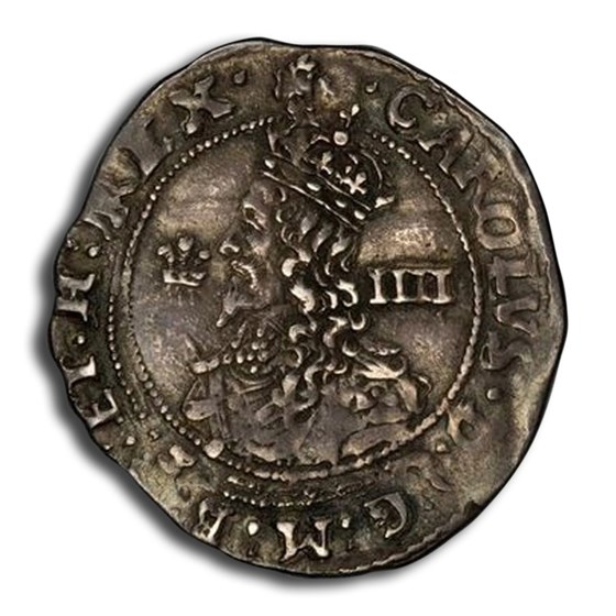 1644 Great Britain Silver 4 Pence Charles I AU-50 PCGS