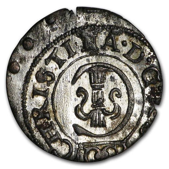 1645-1654 Livonia Silver Solidus Queen Christina VF 1645-1654 Livonia Silver Solidus Queen Christina VF