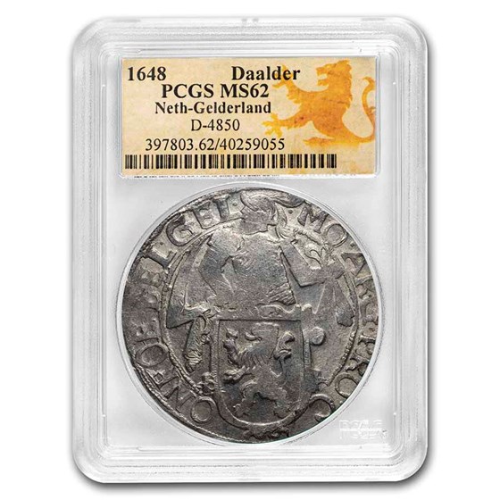 1648 Netherlands AR Lion Dollar Gelderland MS-62 PCGS (D-4850) 1648 Netherlands AR Lion Dollar Gelderland MS-62 PCGS (D-4850)