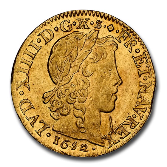 1652-D France Gold Louis d'Or Louis XIV MS-62 NGC 1652-D France Gold Louis d'Or Louis XIV MS-62 NGC