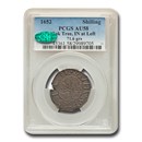 1652 Oak Tree Schilling "IN at LEFT" AU-58 PCGS CAC (71.6 grs.)