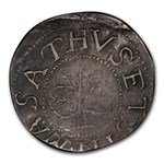 1652 Oak Tree Shilling "IN at BOT" Var AU-50 PCGS