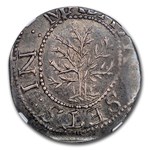1652 Oak Tree Shilling MS-64 NGC (ANDO Variety)