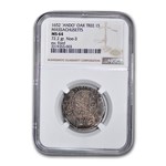 1652 Oak Tree Shilling MS-64 NGC (ANDO Variety)
