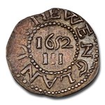 1652 Pine Tree Threepence MS-62 NGC (No PELS (16.6 grains))