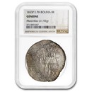 1653P E PH Bolivia AR 8 Reales Genuine NGC (Maravillas Shipwreck) 1653P E PH Bolivia AR 8 Reales Genuine NGC (Maravillas Shipwreck)