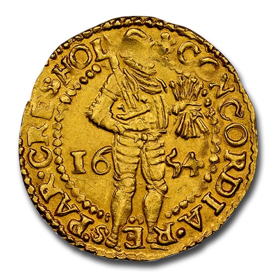 1654 Netherlands Holland Gold Ducat MS-61 NGC 1654 Netherlands Holland Gold Ducat MS-61 NGC
