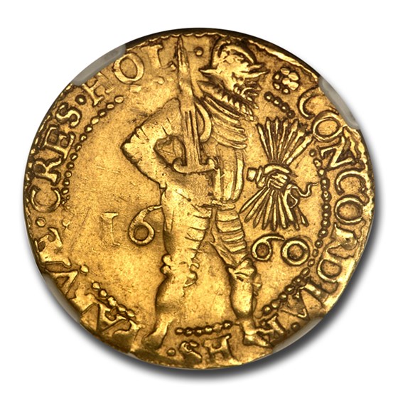 1660 Netherlands Gold 2 Ducat AU-55 NGC 1660 Netherlands Gold 2 Ducat AU-55 NGC