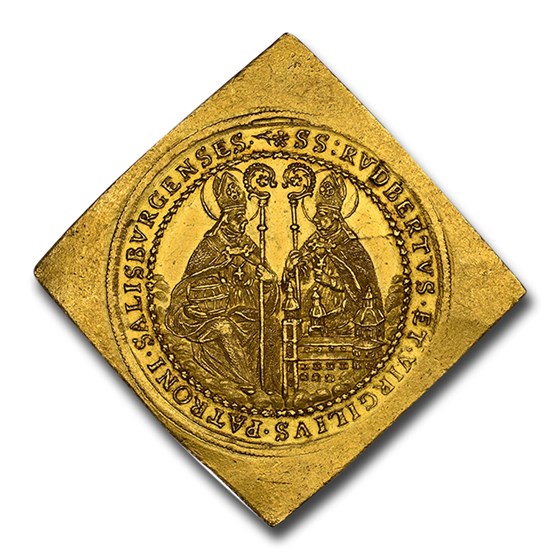 1668 Austria Gold 10 Ducats Klippe MS-62 NGC (Salzburg) 1668 Austria Gold 10 Ducats Klippe MS-62 NGC (Salzburg)