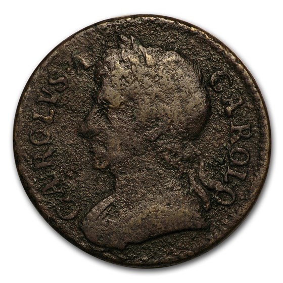 1672-1674 Charles II Farthing VG-Fine Details (Random Year) 1672-1674 Charles II Farthing VG-Fine Details (Random Year)
