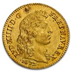 1672-A France Gold Louis d'Or Louis XIV MS-63 NGC