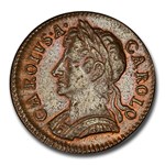 1672 Great Britain Farthing Charles II MS-63 PCGS (Brown)