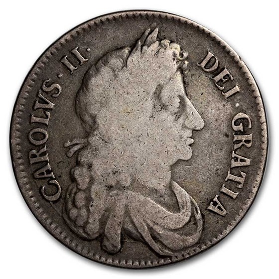 1672 Great Britain Silver Halfcrown Charles II Fine 1672 Great Britain Silver Halfcrown Charles II Fine