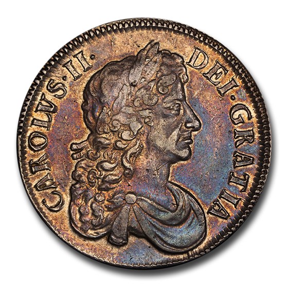 1676 Great Britain Silver Crown Charles II AU-55 PCGS 1676 Great Britain Silver Crown Charles II AU-55 PCGS