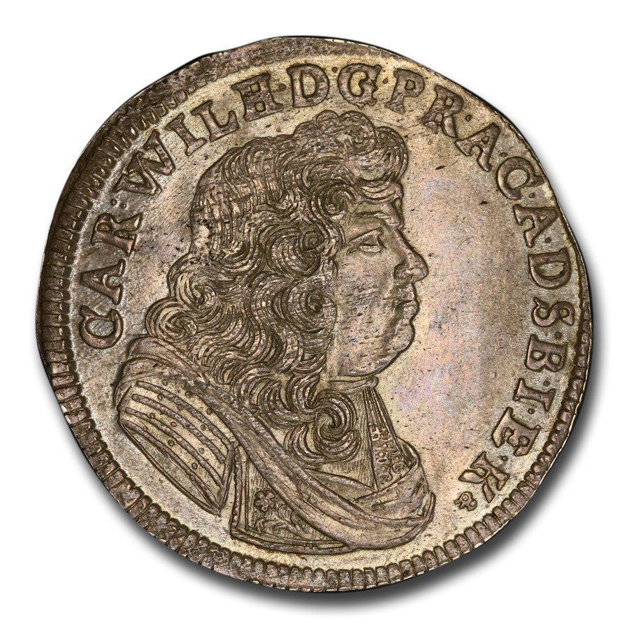 1678 Germany Silver 2/3 Thaler MS-63 PCGS (Anh-Zer)