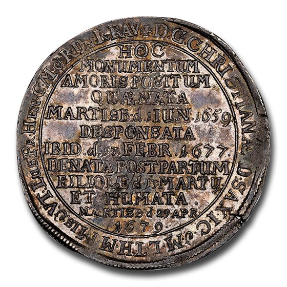 Buy 1679 Germany Silver Thaler Christian MS-61 NGC | APMEX