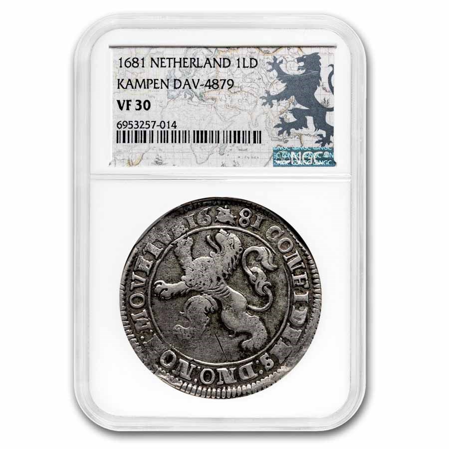 1681 Netherlands Silver Lion Daalder VF-30 NGC