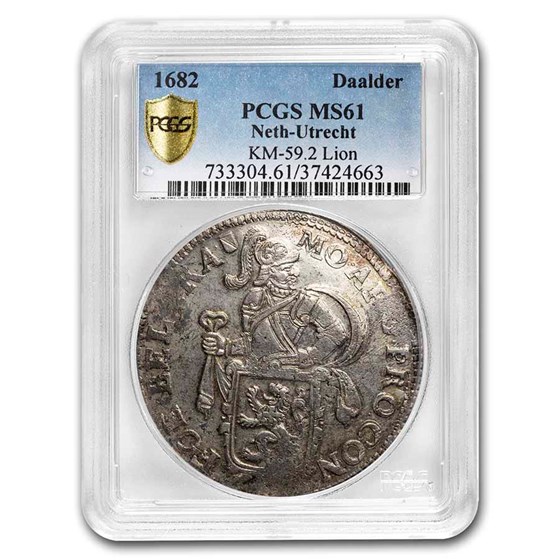 1682 Netherlands AR Lion Dollar Utrecht MS-61 PCGS (KM-59.2) 1682 Netherlands AR Lion Dollar Utrecht MS-61 PCGS (KM-59.2)