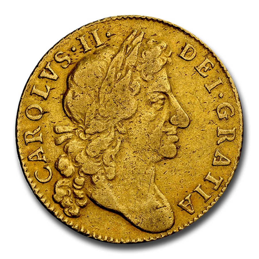 1684 Great Britain Gold Guinea Charles II VF-30 NGC