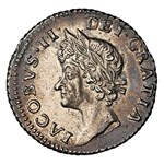 1690 Ireland Silver 1/2 Penny James II PF-62 NGC (Milled)