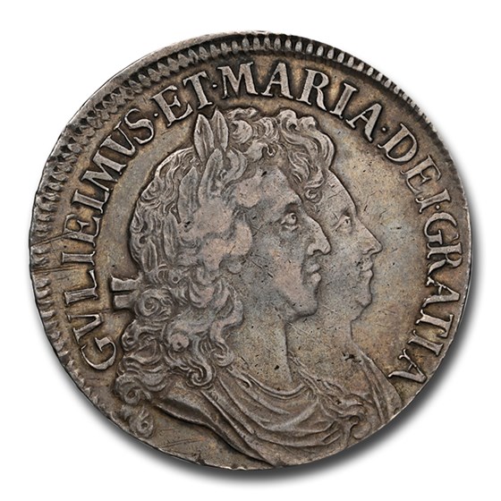 1691 Great Britain Silver Crown William and Mary XF-45 NGC 1691 Great Britain Silver Crown William and Mary XF-45 NGC
