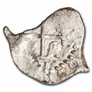 1691 P New Spain (Bolivia) Silver 1/2 Real Cob VF