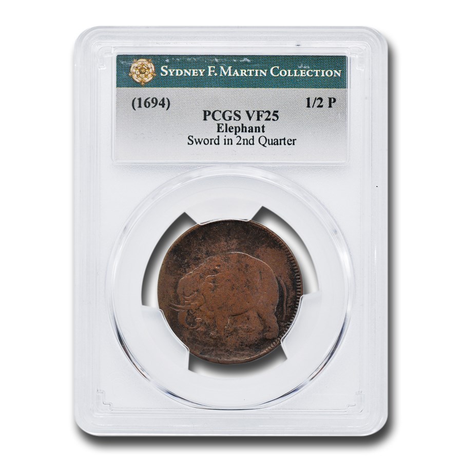 (1694) London Elephant Token 1/2 Penny VF-25 PCGS (Sword 2nd Qrt)