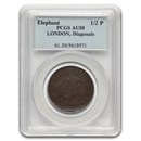 1694 London Elephant Token AU-50 PCGS (Diagonals)