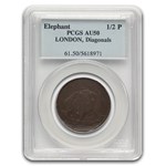 1694 London Elephant Token AU-50 PCGS (Diagonals)