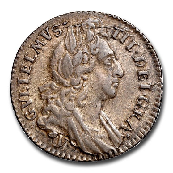 1696 Great Britain Silver Sixpence William III AU-58 NGC 1696 Great Britain Silver Sixpence William III AU-58 NGC