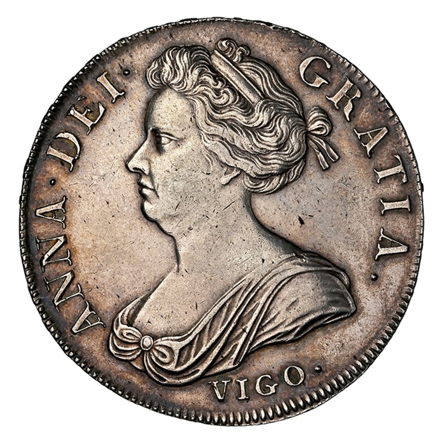 1703 Great Britain Silver Crown Anne AU-50 NGC