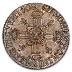 1708-9 France Silver Ecu Louis XIV MS-64 NGC