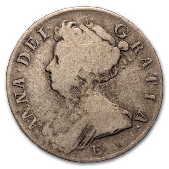 1708-E Great Britain Silver Halfcrown Anne VF 1708-E Great Britain Silver Halfcrown Anne VF