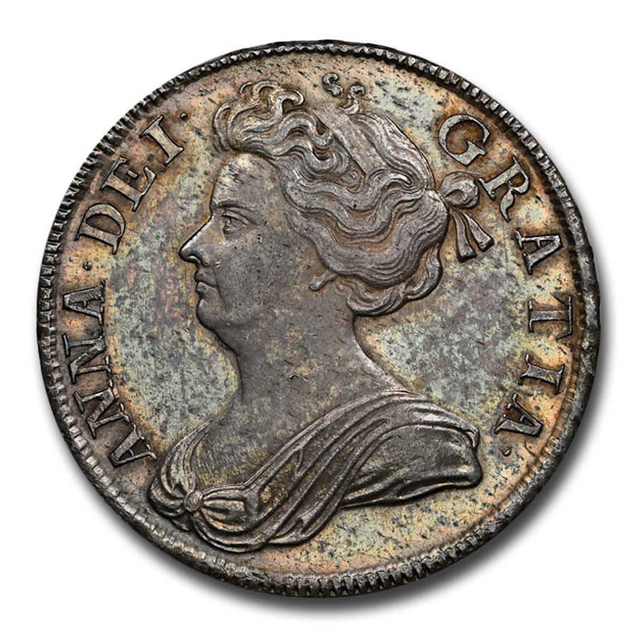 1708 Great Britain Silver Half Crown Anne MS-63 NGC