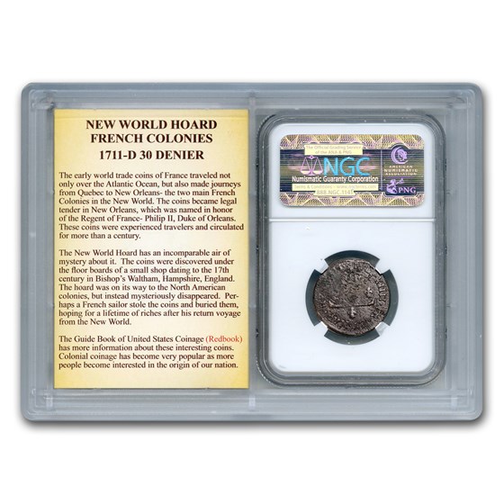 1711-D France Billon 30 Deniers Louis XIV Genuine NGC (Vault)